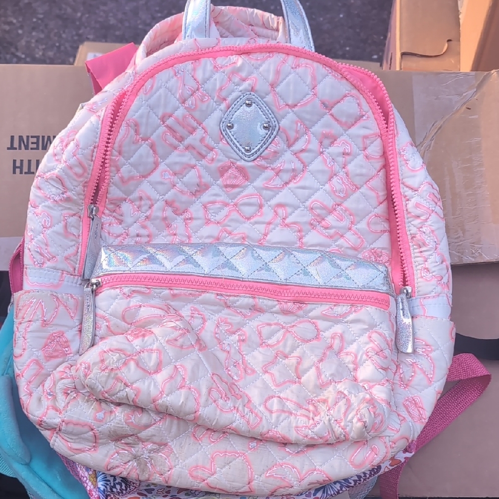 Claire's Pink Quilted Backpack